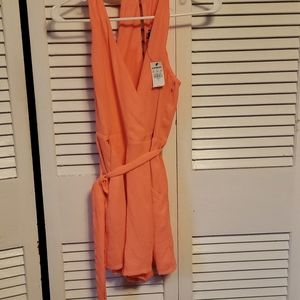 Coral color romper perfect for summer. NWT. Size 2, EXPRESS
